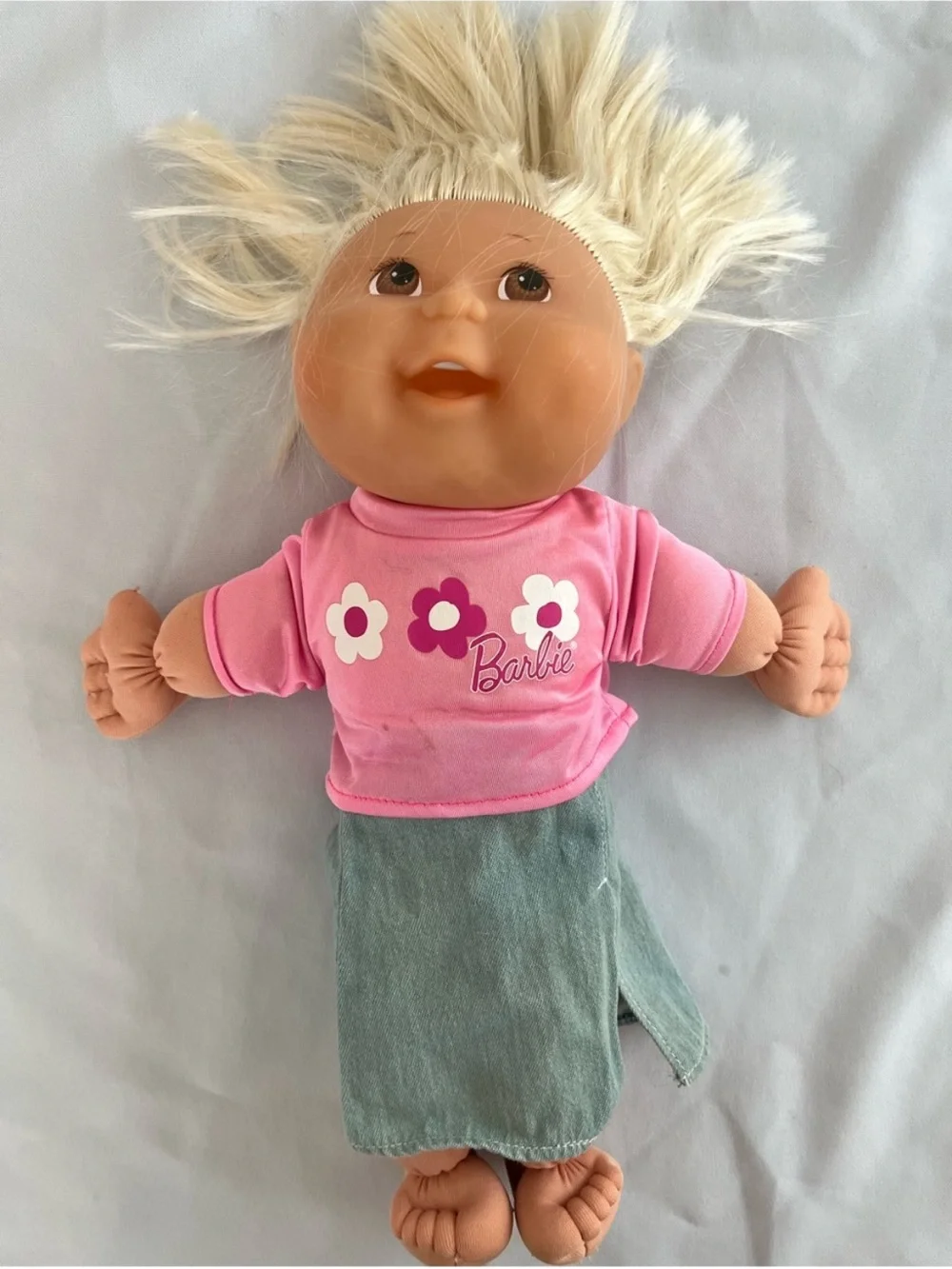 Vintage 1996 Cabbage Patch Kids By Hasbo With Barbie Outfit